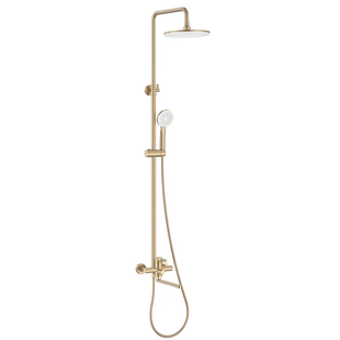 Душова колона зі змішувачем Zerix Rex-009-J Brushed Gold з нерж. сталі (Колір... ZX6125 фото
