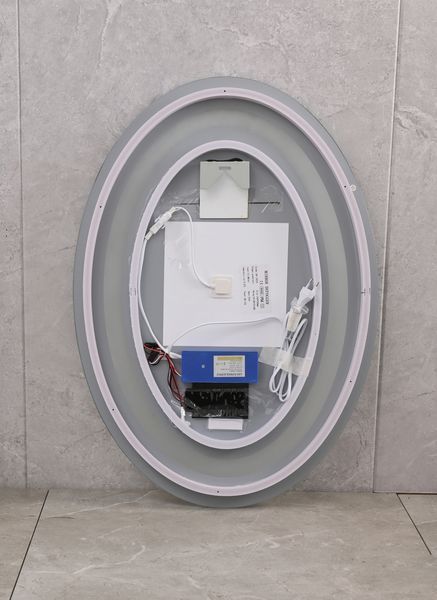 Дзеркало Mixxus PLAIN MV02-50x70 з LED Touch, Anti-fog, димером, регулятором яскравості, годинником (MI6010) MI6010 фото