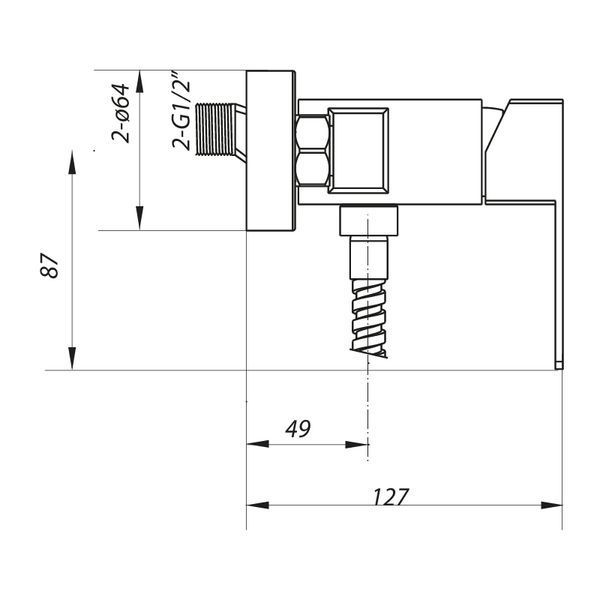 Змішувач для душа ZERIX LR72033 (LL1469) LL1469 фото