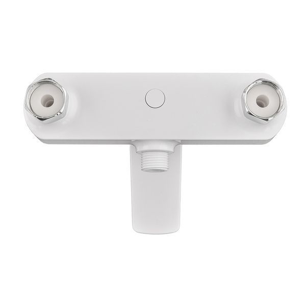 Змішувач для душової кабіни Plamix Lucas-003 SET White з шлангом, лійкою та к... PM0711 фото