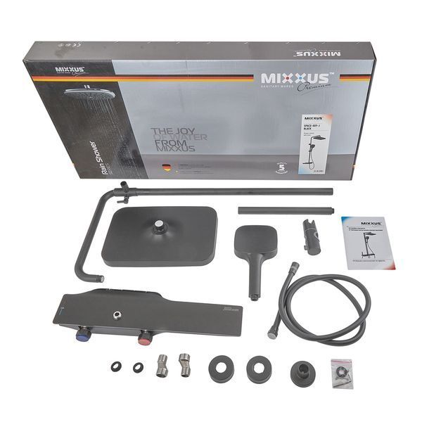 Душова система з термостатичним змішувачем MIXXUS PREMIUM SPACE-009-J BLACK з ... MI7011 фото