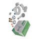 Змішувач для душової кабіни Plamix Lucas-003 SET White з шлангом, лійкою та к... PM0711 фото 3