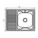 Кухонна мийка Zerix Z8060R-06-160MD (micro decor) (ZS0608) ZS0608 фото 2