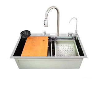 Мийка багатофункціональна Zerix ZH7546-SET-07.SUS304 DECOR з вбудованим змішувачем (ZX5684) ZX5684 фото