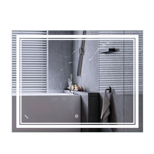 Дзеркало Mixxus Premium QUADRO MR20-90x70-Reverse з LED Touch, Anti-fog, димером, регулятором яскравості (MP6621) MP6621 фото