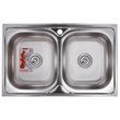 Кухонна мийка Zerix Z8050D-08-180E DOUBLE (Satin) (ZM0569)