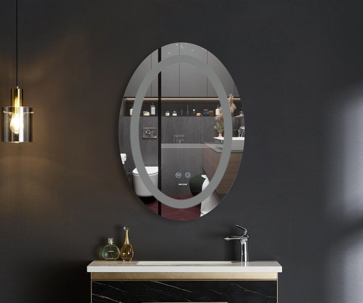 Дзеркало Mixxus PLAIN MV03-50x70 з LED Touch, Anti-fog, димером, регулятором яскравості (MI6664) MI6664 фото