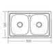 Кухонна мийка Zerix Z8050D-08-180E DOUBLE (Satin) (ZM0569) ZM0569 фото 4