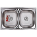 Кухонна мийка Zerix Z8050D-08-180E DOUBLE (Satin) (ZM0569) ZM0569 фото 1