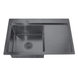 Кухонна мийка Zerix ZH7849L-215 Nano-Black (3.0/0.8) з нержавіючої сталі (MX1590) MX1590 фото 1