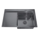Кухонна мийка Zerix ZH7849R-215 Nano-Black (3.0/0.8) з нержавіючої сталі (MX1592) MX1592 фото 1