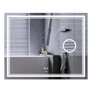 Дзеркало Mixxus Premium QUADRO MR20-100x80 з LED Touch, Anti-fog, димером, регулятором яскравості, лінзою (MP6623) MP6623 фото