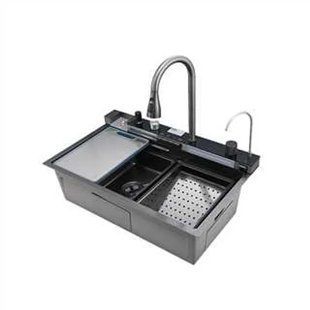 Мийка багатофункціональна Mixxus MH7546-SET-06 Decor Graphite з вбудованим змішувачем з нерж. сталі (MI8464) MI8464 фото