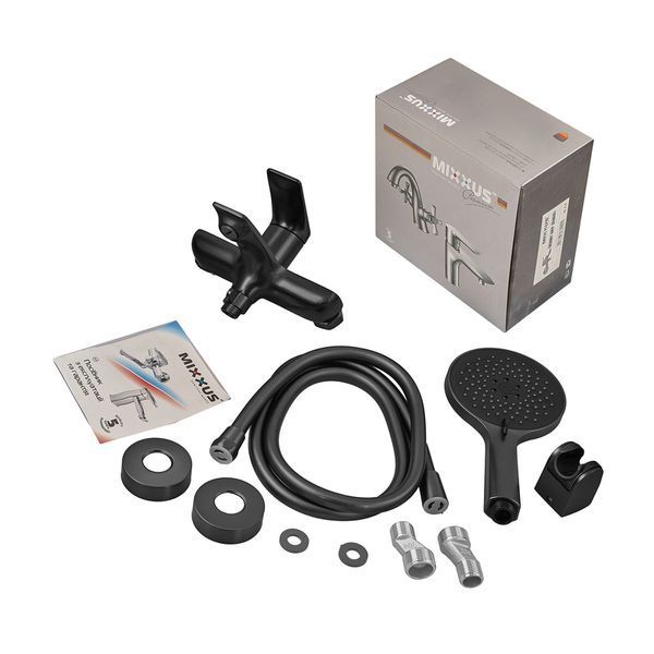 Змішувач для ванни Mixxus Premium DERBY 009 (EURO) BLACK (MI6603) MI6603 фото