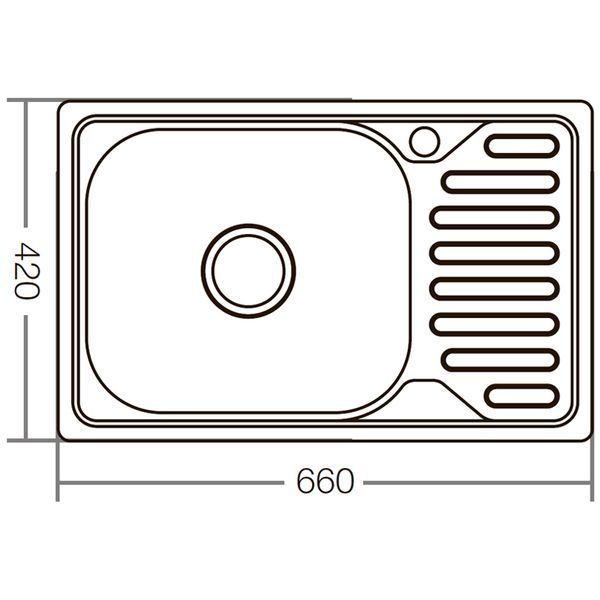 Кухонна мийка Zerix Z6642-08-180E (Satin) (ZX1600) ZX1600 фото