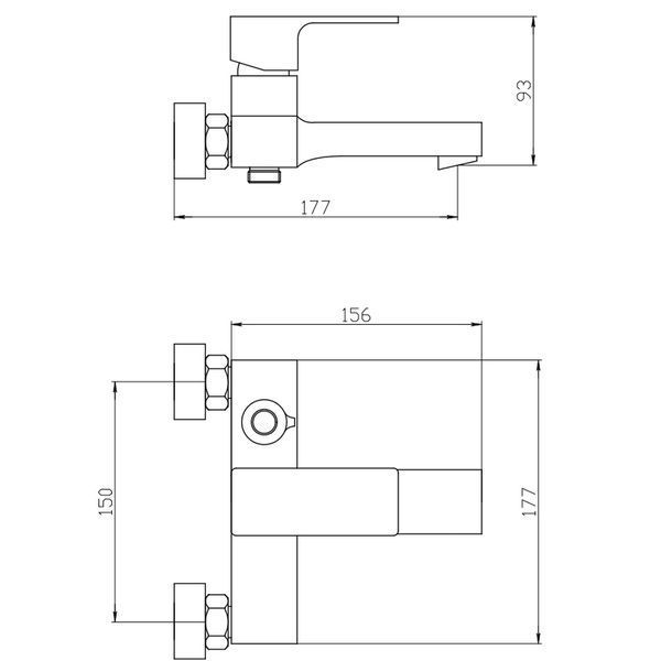Змішувач для ванни Mixxus Trinity 009 (Euro) (MI6271) MI6271 фото