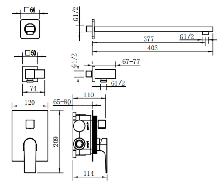 Змішувач для душу BME637SC Venta 102393 фото