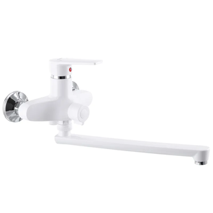 Змішувач для ванни Plamix Oscar-006 Euro Білий (без шланга і лійки) (PM0599) PM0599 фото