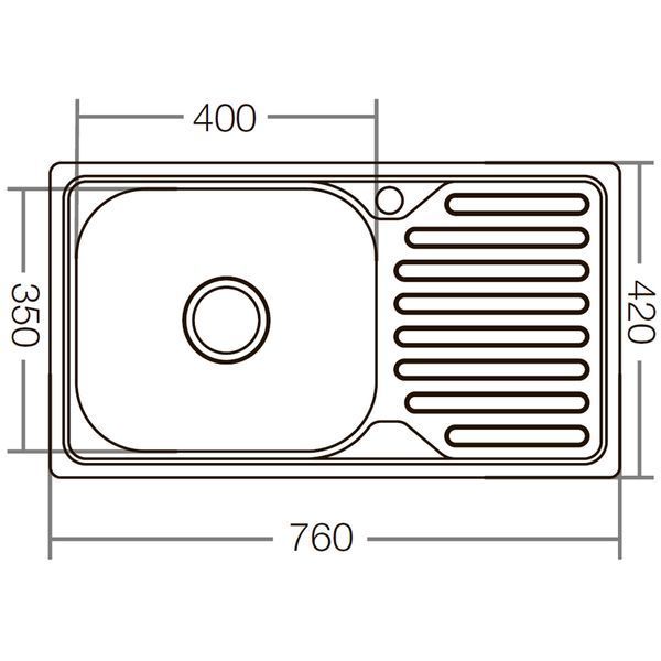 Кухонна мийка Zerix Z7642-08-180E (Satin) (ZX1602) ZX1602 фото