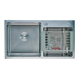 Кухонна мийка Zerix ZH7843DS-215 (3.0/1.0) Satin з диспенсером та сушаркою для посуду (ZM5570) ZM5570 фото