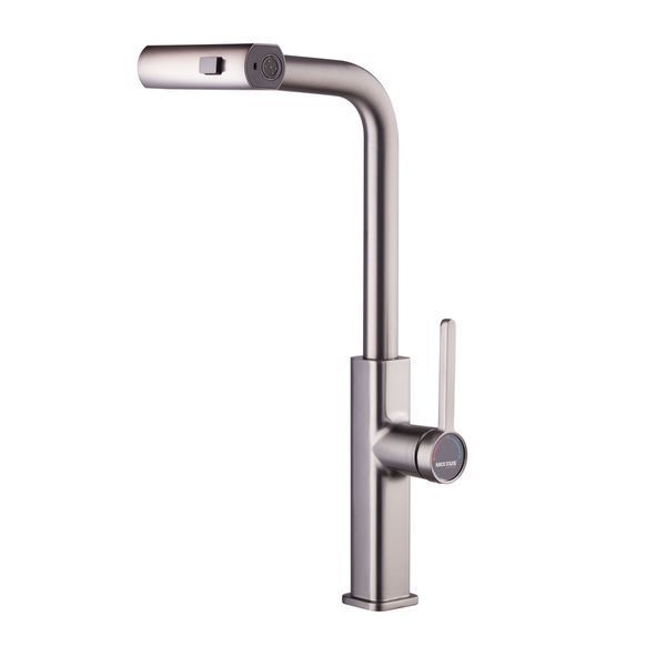 Змішувач для кухні з висувним виливом Mixxus Premium HAMMER 014 GRAPHITE (MI6... MI6955 фото