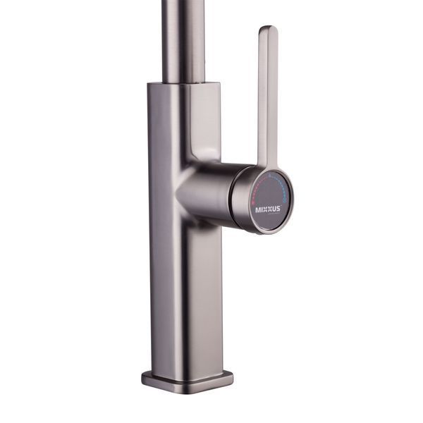 Змішувач для кухні з висувним виливом Mixxus Premium HAMMER 014 GRAPHITE (MI6... MI6955 фото