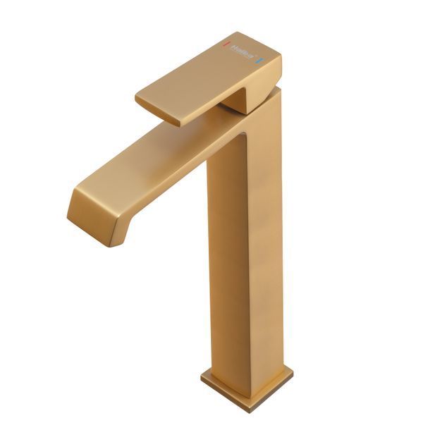 Змішувач для умивальника Haiba GAUDI 001 (HIGH) BRUSHED GOLD (HB9597) HB9597 фото