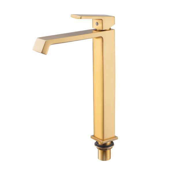 Змішувач для умивальника Haiba GAUDI 001 (HIGH) BRUSHED GOLD (HB9597) HB9597 фото