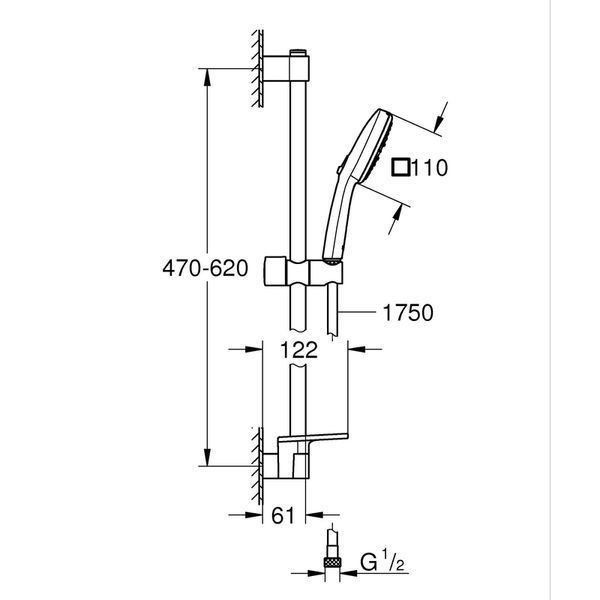 Комплект змішувачів для ванни Grohe Cubeo (UA125246M) UA125246M фото