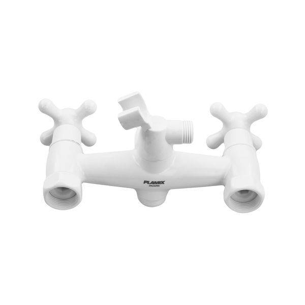 Змішувач для ванни Plamix Pablo -140 EURO SET White (з шлангом та лійкою) (PM... PM0670 фото