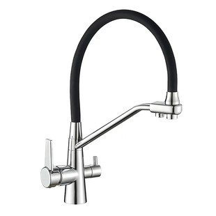 Кухонний змішувач на дві води Mixxus Premium Velis 021 Reflector Black (MI5928) MI5928 фото