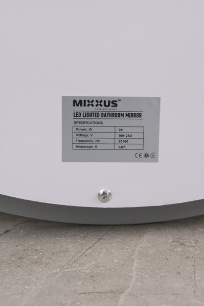 Дзеркало Mixxus PLAIN MC02-80-CASE з LED Touch, Anti-fog, димером, регулятором яскравості, годинником (MI7158) MI7158 фото
