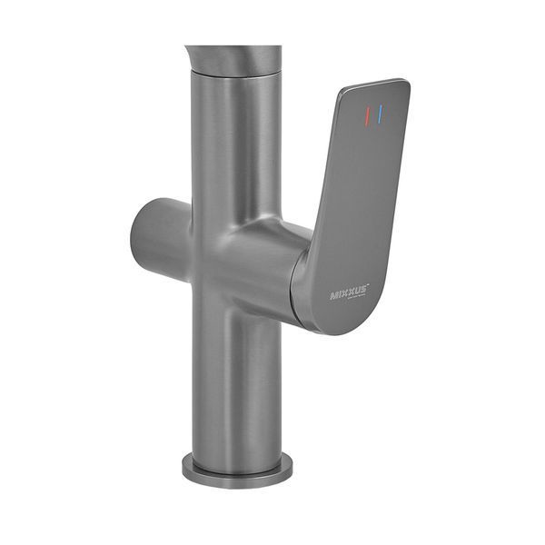 Змішувач для кухні Mixxus Premium DERBY 021 (NUT) GRAPHITE REFL.BLACK з виход... MI6612 фото
