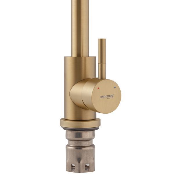 Змішувач для кухні Mixxus SUS-011 Brushed Gold з нерж.сталі SUS304 (Колір мат... MI8435 фото