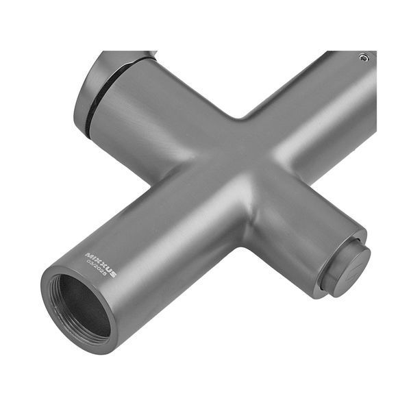 Змішувач для кухні Mixxus Premium DERBY 021 (NUT) GRAPHITE REFL.BLACK з виход... MI6612 фото