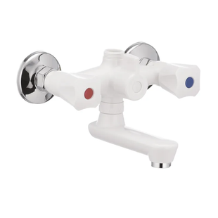 Змішувач для ванни Plamix Omega-142 білий (без шланга і лійки) (PM0021) PM0021 фото