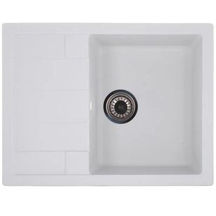 Мийка кухонна Zerix ZS-6550S-01 Біла (ZX4539) ZX4539 фото