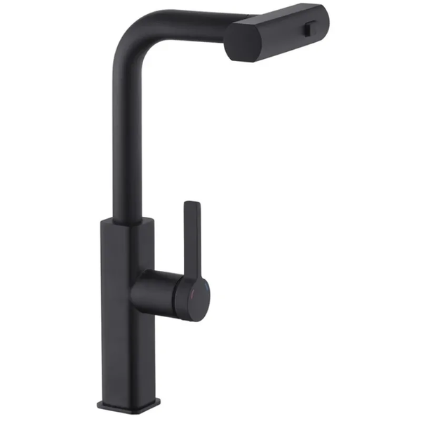 Змішувач для кухні з висувним виливом Mixxus Premium HAMMER 014 BLACK (MI6954) MI6954 фото