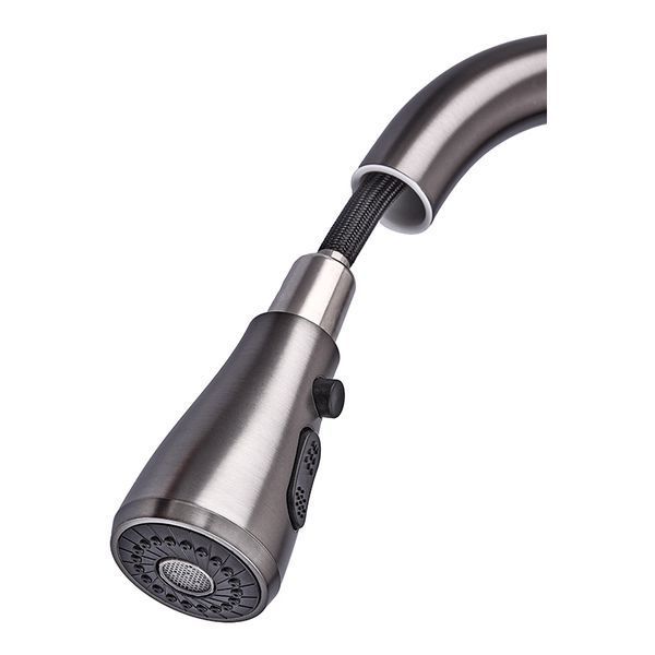 Змішувач для кухні з висувною лійкою Zerix PUL-014 Graphite з нерж. ст. SUS30... ZX5036 фото