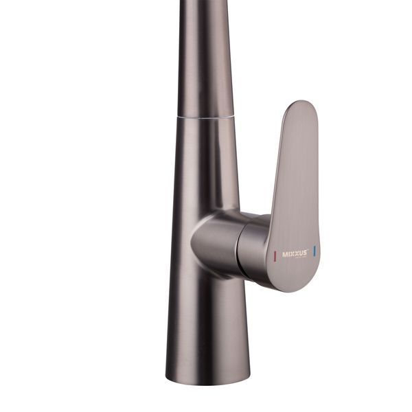 Змішувач для кухні з висувним виливом Mixxus Premium WARTA 014 GRAPHITE (MI6957) MI6957 фото