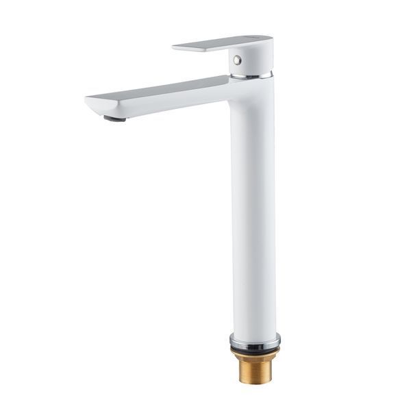 Змішувач для умивальника HAIBA ALEX 001 HIGH WHITE-CHROME (HB9564) HB9564 фото