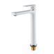 Змішувач для умивальника HAIBA ALEX 001 HIGH WHITE-CHROME (HB9564) HB9564 фото 6