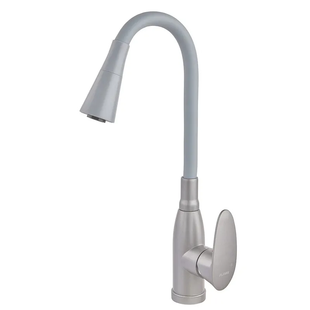 Змішувач для кухні PLAMIX CEZAR-011-B SET GRAPHITE REFL.GRAY з силіконовим ви... PM0720 фото
