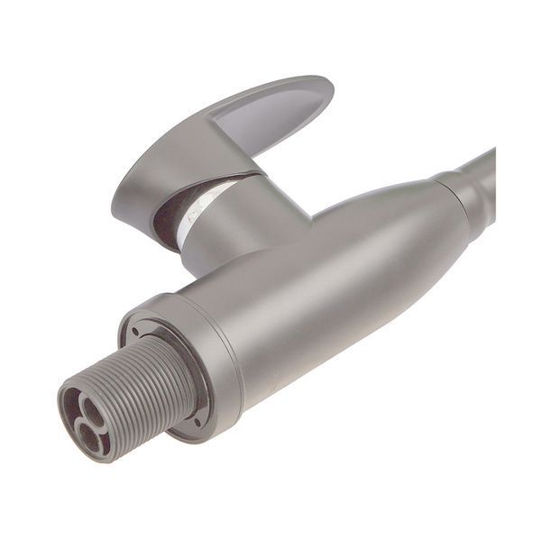 Змішувач для кухні PLAMIX CEZAR-011-B SET GRAPHITE REFL.GRAY з силіконовим ви... PM0720 фото
