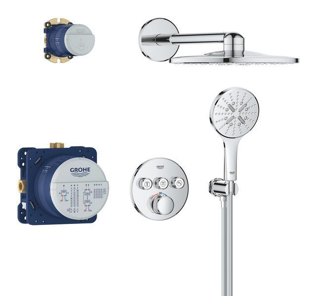 Душова система прихованого монтажу з термостатом Grohe Grohtherm SmartControl... 34863000 фото