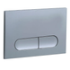 Панель змиву Koer KT-0608-01 240x160x10mm пластикова, кнопка закруглена (колір хром) (KR6124) KR6124 фото 1