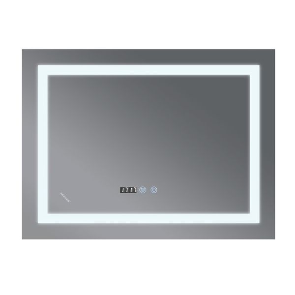 Дзеркало Mixxus WARM MR02-100x80 з LED Touch, Anti-fog, димером, регулятором яскравості, годинником (MI6935) MI6935 фото