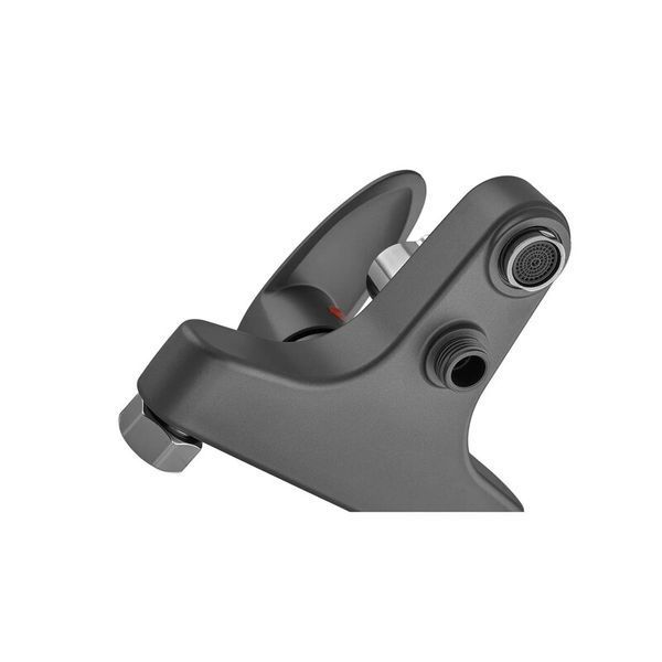Змішувач для ванни Plamix CEZAR-009 EURO SET Graphite, зі шлангом, лійкою та ... PM0694 фото