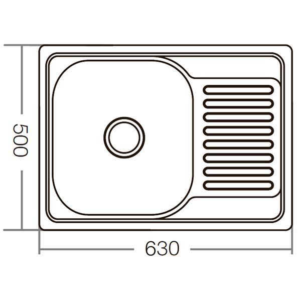 Кухонна мийка Zerix Z6350-08-180E (Satin) (ZM0563) ZM0563 фото