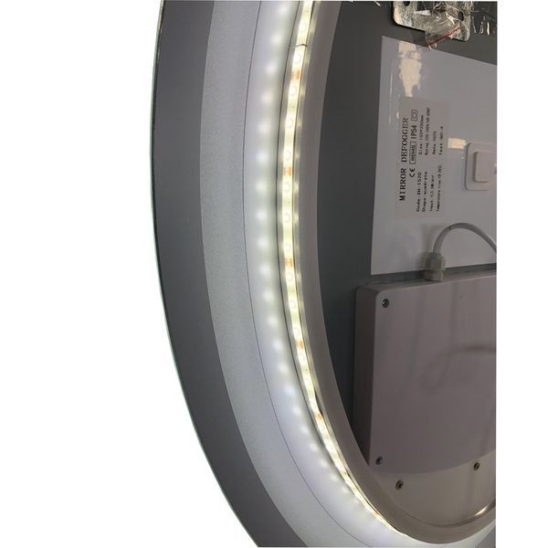 Дзеркало Zerix Fusion MV01-50x70 з LED Touch, Anti-fog, димером, регулятором яскравості (ZX6067) ZX6067 фото